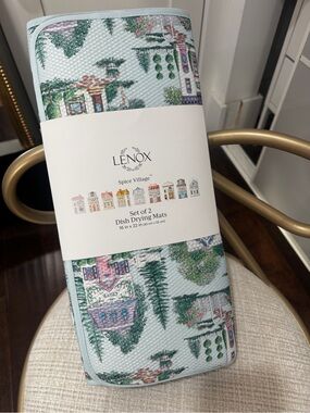 Lenox Spice Village Pastel Multi Dish Drying Mats - Set of 2